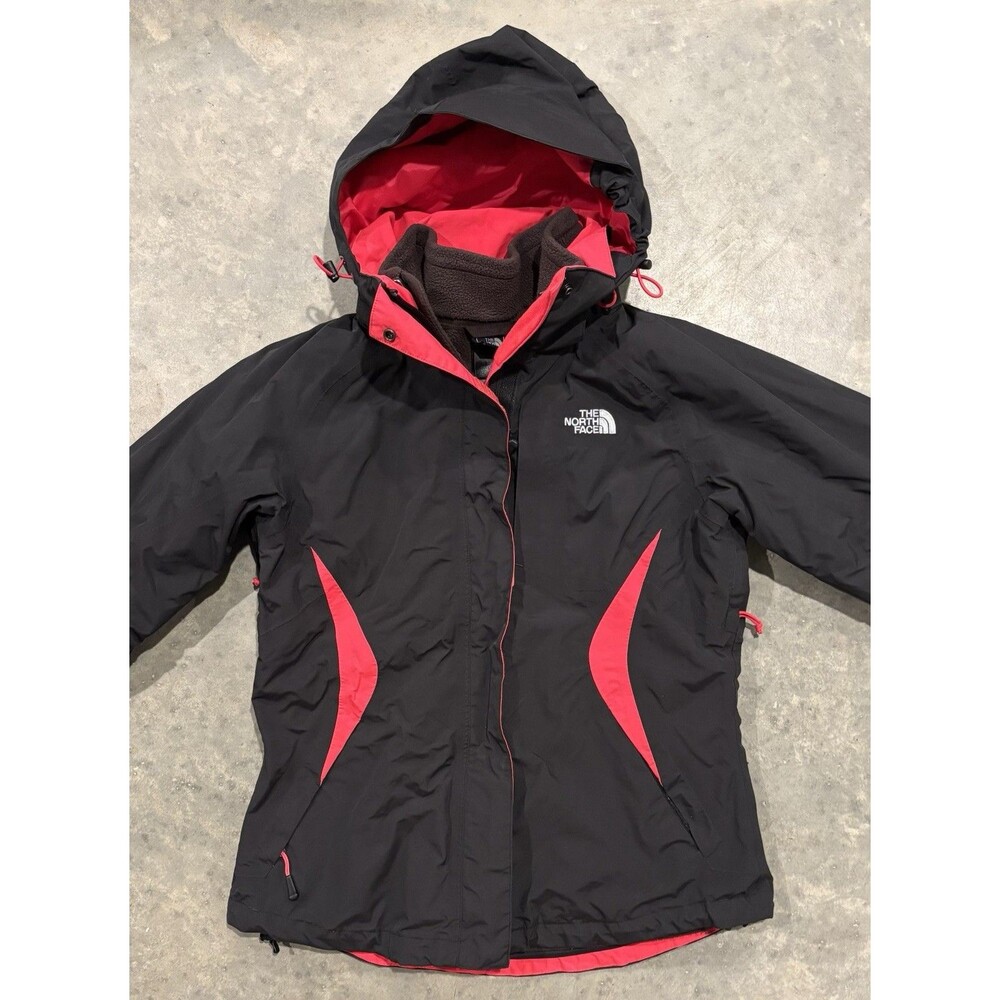 The North Face Jacket Womens Small HyVent 3 in 1 Triclimate Black & Red Coat